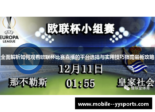 全面解析如何观看欧联杯比赛直播的平台选择与实用技巧指南最新攻略