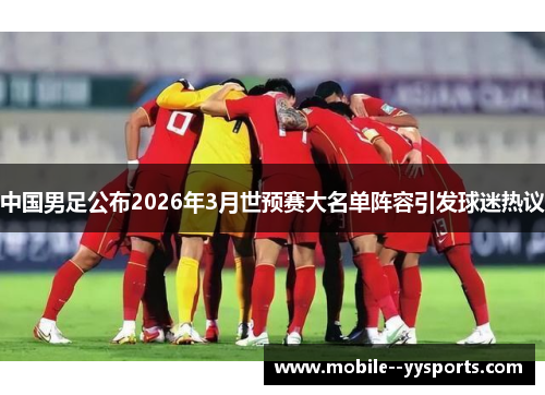 中国男足公布2026年3月世预赛大名单阵容引发球迷热议 中国男足公布2026年3月世预赛大名单阵容引发球迷热议